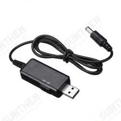 USB to DC 5.5/3.5mm Dual Head Adjustable Router Boost Converter Line 5V to 9V/12V LED Display