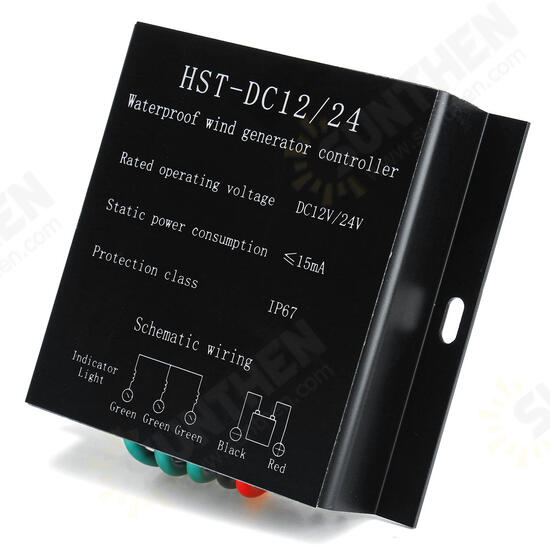 100W-800W DC 12V/24V Wind Turbine Generator Battery Charge Controller Regulator