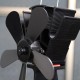 1100RPM 5 Blade Wood Stove Fan Fireplace Fire Heat Powered Saving Ecofan Silent Fan