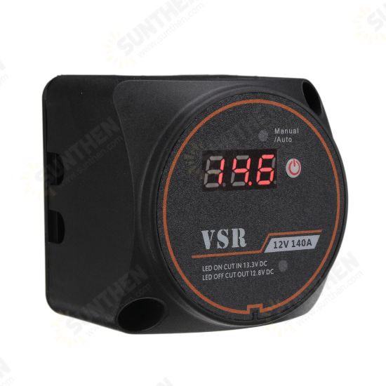 12V 140A Automotive Dual Battery Digital Display Isolator Relay Protection Voltage Split Charge Relay