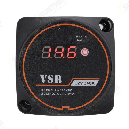 12V 140A Automotive Dual Battery Digital Display Isolator Relay Protection Voltage Split Charge Relay