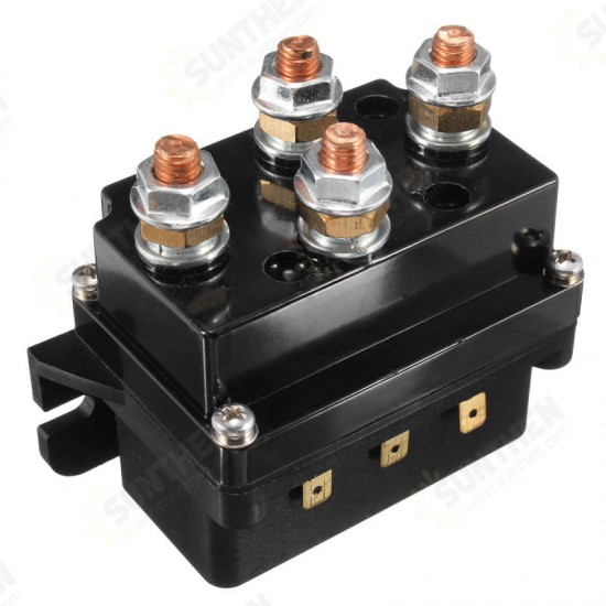 12V 500Amp HD Electric Capstan Contactor Winch Control Solenoid Twin Wireless Remote Recovery 4x4