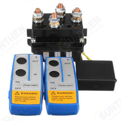 12V 500Amp HD Electric Capstan Contactor Winch Control Solenoid Twin Wireless Remote Recovery 4x4 12V 500Amp HD Electric Capstan Contactor Winch Control Solenoid Twin Wireless Remote Recovery 4x4