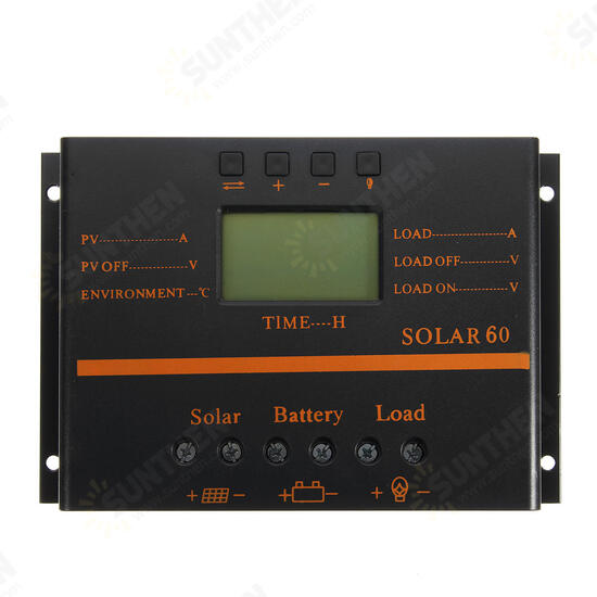 12V/24V 40A/50A/60A/80A PWM Solar Controller LCD Function 5V DC Solar Panel Battery Charge Regulator