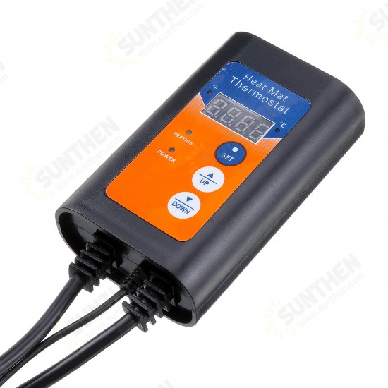 220V 8.3A 42-108°F Digital Thermostat Controller Plant/Reptile Pet Heat Lamp Thermostat 1000W LCD Display Controller Temperature