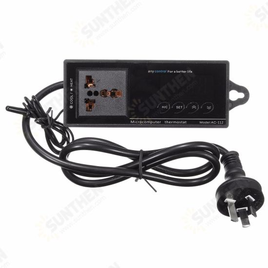 220V Digital Thermostat Temperature Controller Socket for Reptile Aquarium Tank