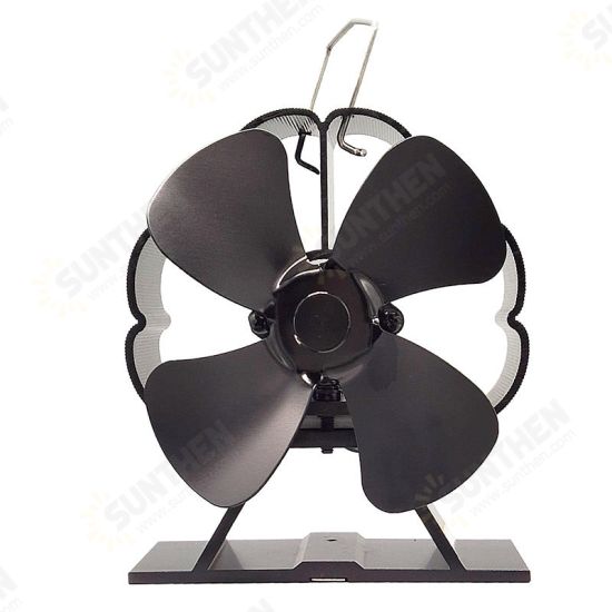 4 Blade Stove Fan 160-210CFM 1300RPM Heat Powered Stove Fan for Wood Log Burner Fireplace Slient Eco-Frienly Fan