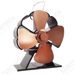 4 Blade Stove Fan 160-210CFM 1300RPM Heat Powered Stove Fan for Wood Log Burner Fireplace Slient Eco-Frienly Fan