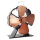 4 Blade Stove Fan 160-210CFM 1300RPM Heat Powered Stove Fan for Wood Log Burner Fireplace Slient Eco-Frienly Fan