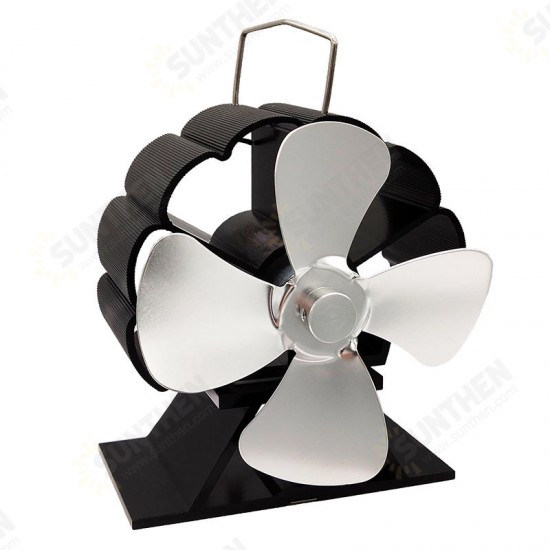 4 Blade Stove Fan 160-210CFM 1300RPM Heat Powered Stove Fan for Wood Log Burner Fireplace Slient Eco-Frienly Fan