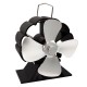 4 Blade Stove Fan 160-210CFM 1300RPM Heat Powered Stove Fan for Wood Log Burner Fireplace Slient Eco-Frienly Fan