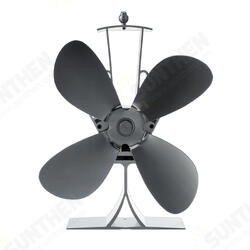 4 Blades Aluminum Fireplace Fan 1100rpm Quiet Heat Powered Stove Fan Wood Burning Eco-Friendly Efficient Heat Distribution 4 Blades Aluminum Fireplace Fan 1100rpm Quiet Heat Powered Stove Fan Wood Burning Eco-Friendly Efficient Heat Distribution