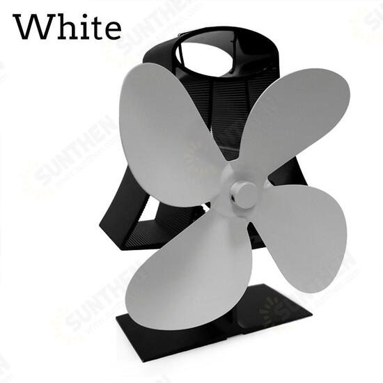 4 Blades Wall Mounted Heat Self-Powered Wood Stove Fan for Burner Fireplace Silent Ecofan