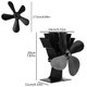 4 and 5 Blade Heat Self-Power Wood Stove Fan Burner Efficient Fireplace Silent