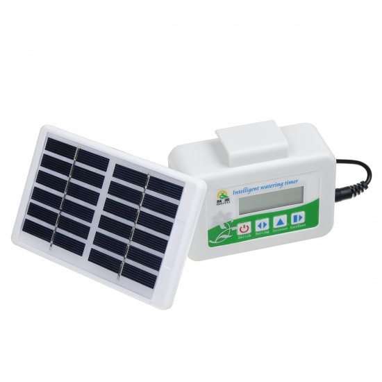 45Pcs Solar Intelligent Watering Timer Automatic Drip Irrigation + 10M Hose + Solar Panel + Copper Filter Nozzle