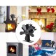 5 Blades Aluminum Fireplace Fan 1400rpm Quiet Heat Powered Stove Fan Eco-Friendly Heat Circulation