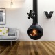 5 Blades Heat Self-Powered Wood Wall Mounted Stove Fan For Burner Fireplace Silent Ecofan