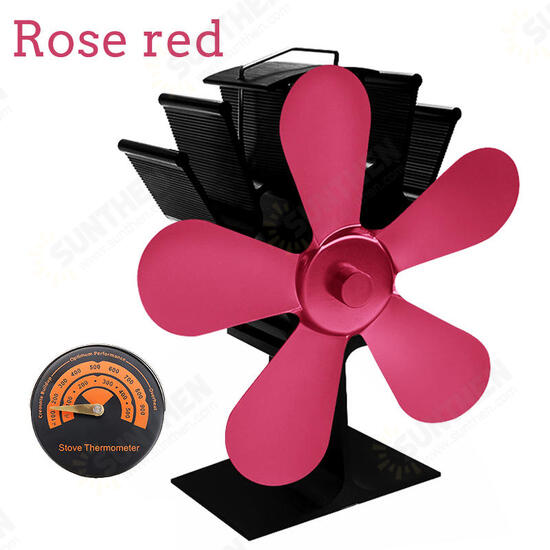 8 Blades Heaters Stove Fan Heat Powered Wood Stove Fan Silent Eco-Friendly Fireplace Fan for Wood Log Burner