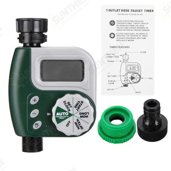 Digital Electronic Water Tap Timer LCD Waterproof DIY Garden Irrigation Timer Control Unit