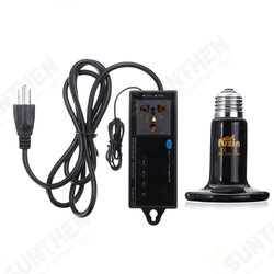 E27 Digital Reptile Thermostat Heating Control with 110V 75mm Dia Ceramic Heat Emitter Lamp Bulbs E27 Digital Reptile Thermostat Heating Control with 110V 75mm Dia Ceramic Heat Emitter Lamp Bulbs