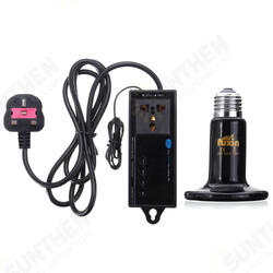 E27 Digital Reptile Thermostat Heating Control with 220V 75mm Dia Ceramic Heat Emitter Lamp Bulbs E27 Digital Reptile Thermostat Heating Control with 220V 75mm Dia Ceramic Heat Emitter Lamp Bulbs