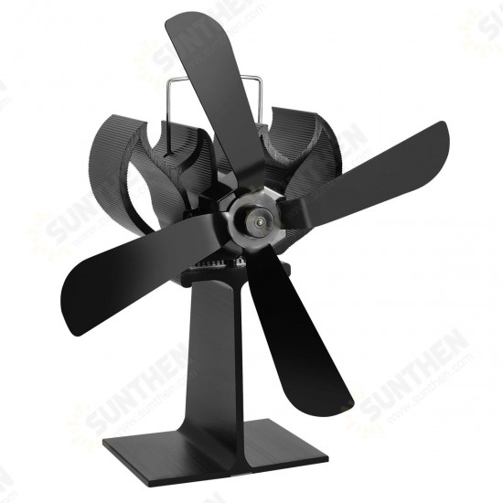 Heat Powered Stove Fan Wood Log Burner Fireplace Eco Fan Heating Distribution No Electricity Or Battery