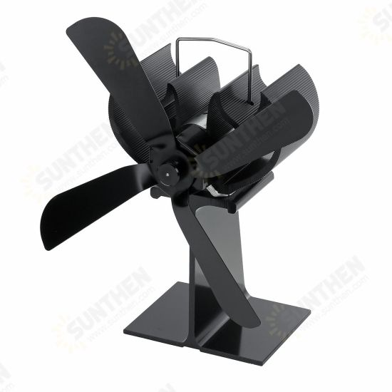 Heat Powered Stove Fan Wood Log Burner Fireplace Eco Fan Heating Distribution No Electricity Or Battery