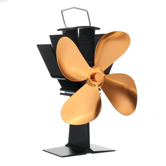 Silent Heat Powered Fireplace Stove Fan Heating Distribution Eco Fan No Electricity Or Battery