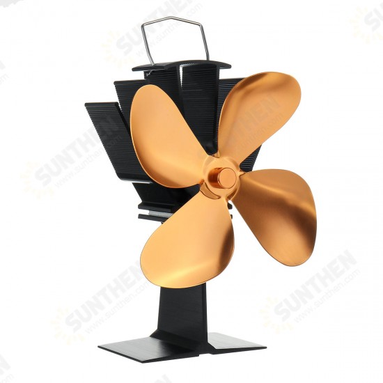 Silent Heat Powered Fireplace Stove Fan Heating Distribution Eco Fan No Electricity Or Battery