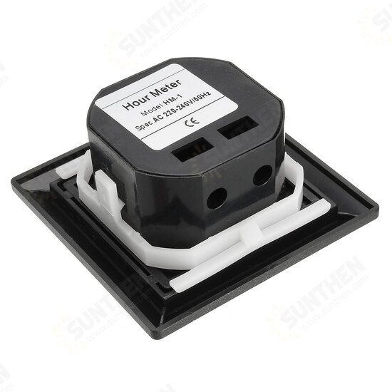 Timer Square Counter Digital 0-99999.9 Hour Meter Hourmeter Gauge AC220-240V