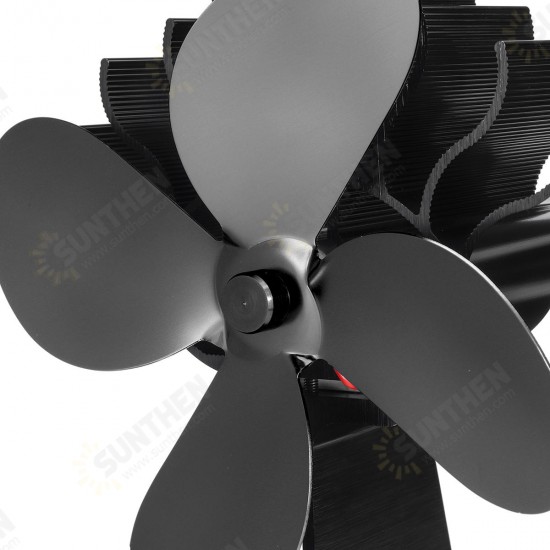 YL901 4 Leaves Eco Heat Powered Wood Stove Fan for Gas/Pellet/Log/Wood Buring Stoves Fireplace Fan