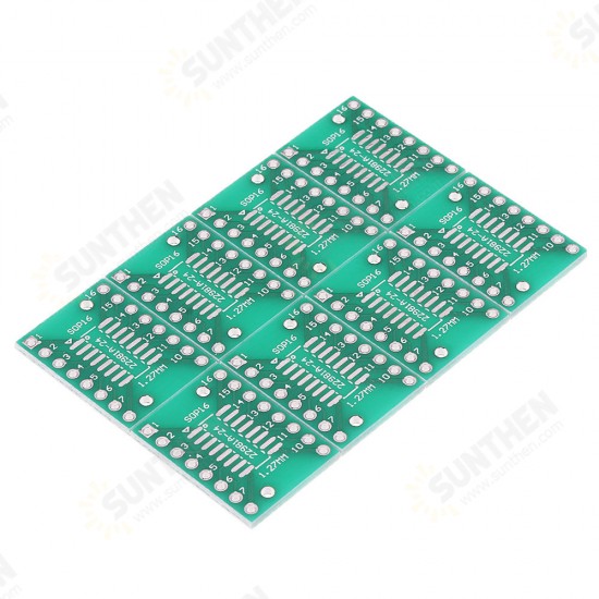 10PCS SOP16 SSOP16 TSSOP16 To DIP DIP16 0.65/1.27mm IC Adapter PCB Board