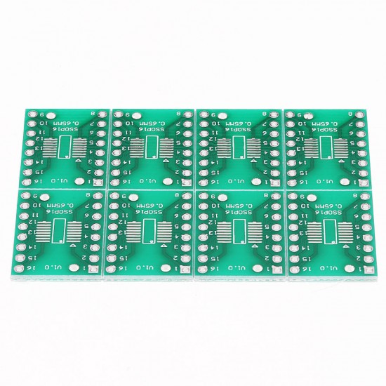 10PCS SOP16 SSOP16 TSSOP16 To DIP DIP16 0.65/1.27mm IC Adapter PCB Board