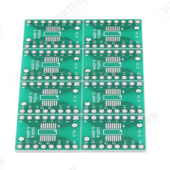 10PCS SOP16 SSOP16 TSSOP16 To DIP DIP16 0.65/1.27mm IC Adapter PCB Board