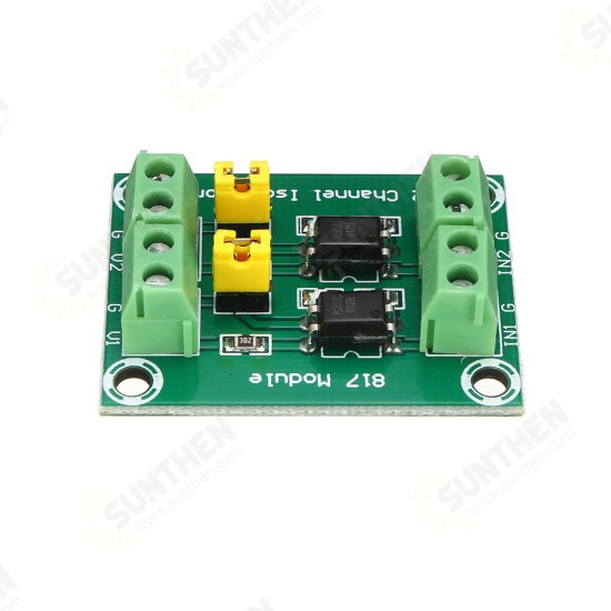 2 Channel 817 Optocoupler 2-way Voltage Isolation Board Voltage Control Adapter Module