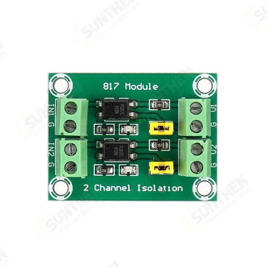 2 Channel 817 Optocoupler 2-way Voltage Isolation Board Voltage Control Adapter Module