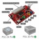 24 Pins ATX Power Supply Break0ut Board and Acrylic Case Kit with ADJ Adjustable Voltage Knob Reset Protection ATX Power Converter Board