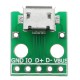 5pcs Micro USB To Dip Female Socket B Type Microphone 5P Patch To Dip 2.54mm Pin With Soldering Adapter Board