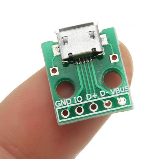 5pcs Micro USB To Dip Female Socket B Type Microphone 5P Patch To Dip 2.54mm Pin With Soldering Adapter Board