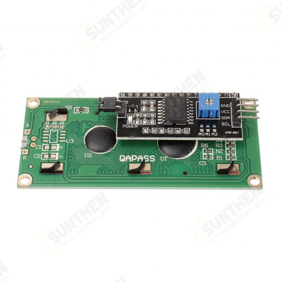 HW-060B 1602 LCD 5V Yellow-green Screen IIC I2C Interface Module 1602 LCD Display Adapter Board