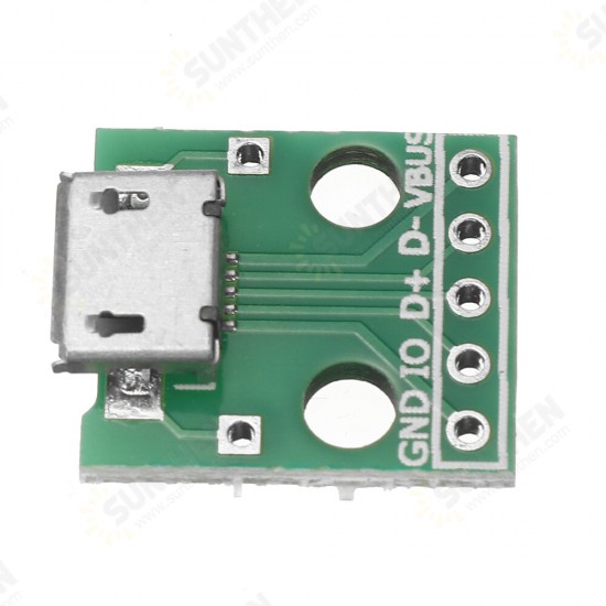 Micro USB To DIP 2.54mm Adapter Female Connector Module Board Female 5-Pin Pinboard B Type PCB Switch Board