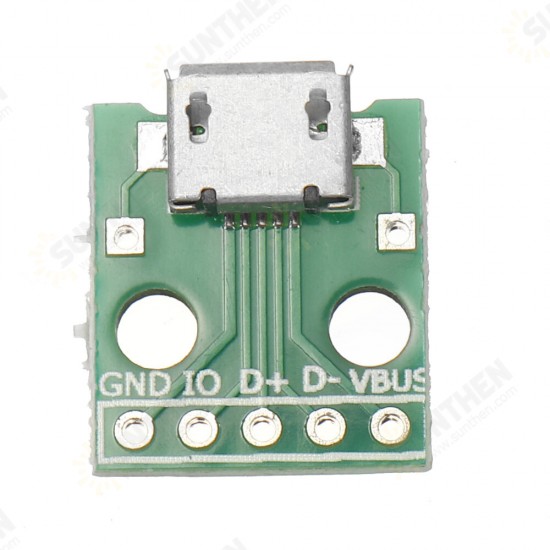 Micro USB To DIP 2.54mm Adapter Female Connector Module Board Female 5-Pin Pinboard B Type PCB Switch Board