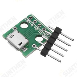 Micro USB To DIP 2.54mm Adapter Female Connector Module Board Female 5-Pin Pinboard B Type PCB Switch Board Micro USB To DIP 2.54mm Adapter Female Connector Module Board Female 5-Pin Pinboard B Type PCB Switch Board