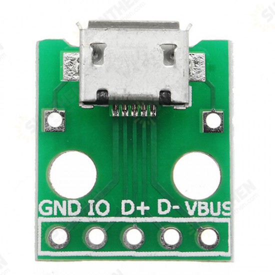 Micro USB To Dip Female Socket B Type Microphone 5P Patch To Dip With Soldering Adapter Board