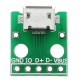 Micro USB To Dip Female Socket B Type Microphone 5P Patch To Dip With Soldering Adapter Board