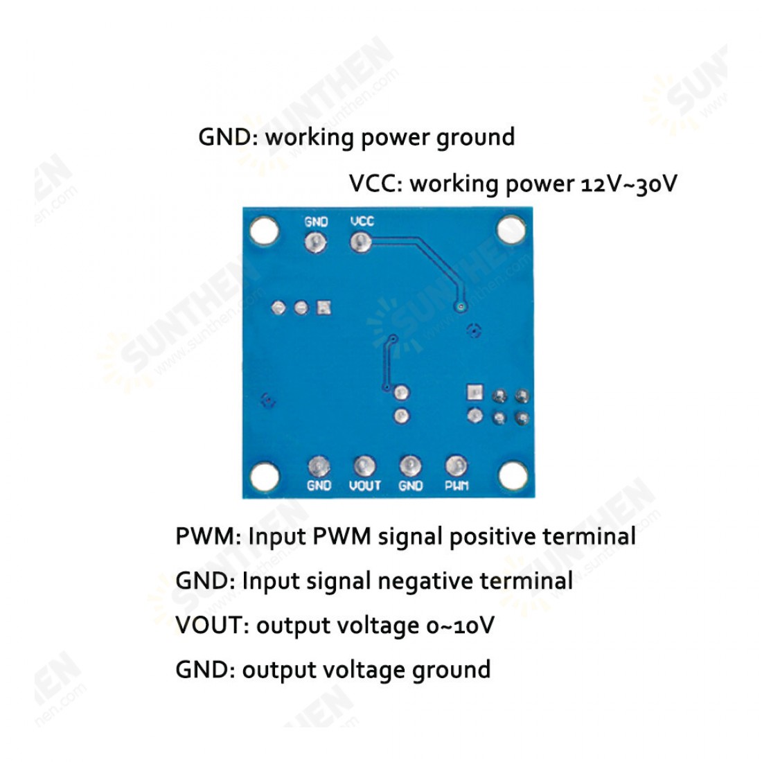PWM to Voltage Board 0100 PWM to 010V Voltage to PWM Module