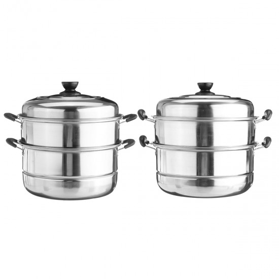 3 Tier Stainless Steel Pot Steamer Steam Cooking Cooker Cookware Hot Pot Kitchen Cooking Tools