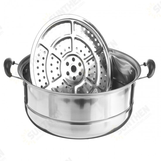 3 Tier Stainless Steel Pot Steamer Steam Cooking Cooker Cookware Hot Pot Kitchen Cooking Tools