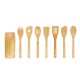 8PCS Bamboo Nonstick Cooking Utensils Wooden Spoons and Spatula Utensil Set