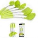 Stainless Steel Silicone Cooking Utensil Set Premium Stand Cooking Spoon Spatula Soup Ladle